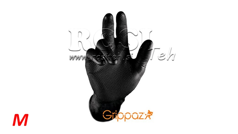 NITRILHANDSCHUHE GRIPPAZ SCHWARZ 50/1 - M