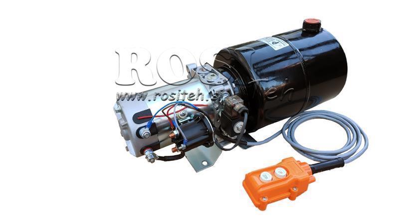 MINI AGGREGATO CILINDRICO 12V DC - 1,6kW = 2,1cc - 8 lit - montaggio unidirezionale (metallico)