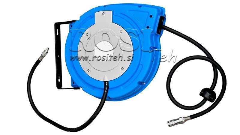 SLANGEVIND MED PLASTIK OG PNEUMATISK PU SLANGE 15M 20BAR 3/8-10MM