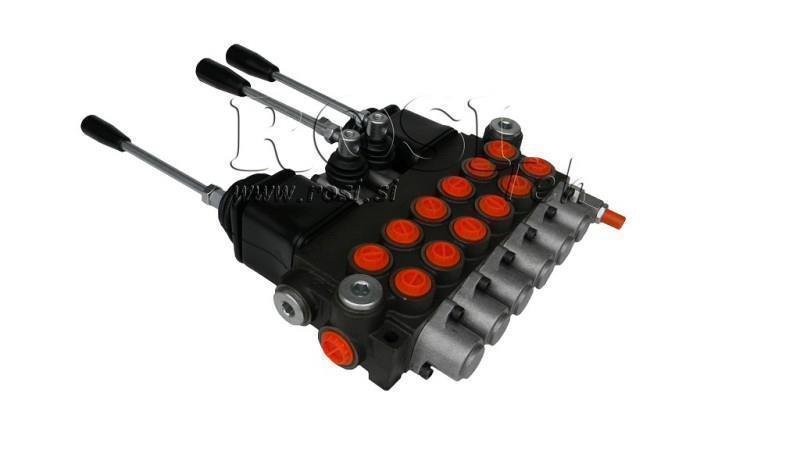 HYDRAULICKÝ VENTIL 6xP40 + 2x JOYSTICK