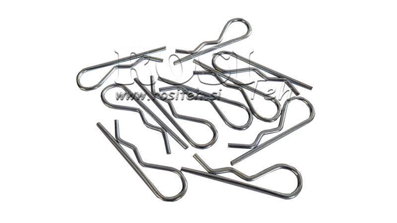 SET VON SICHERHEITSCLIPS einzeln fi 2.5 mm (10Stück)