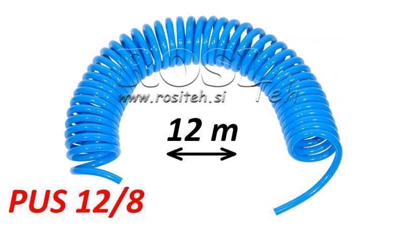 PUS 12/8 12m MANGUEIRA DE AR AZUL SEM ACESSÓRIOS ESPIRAL