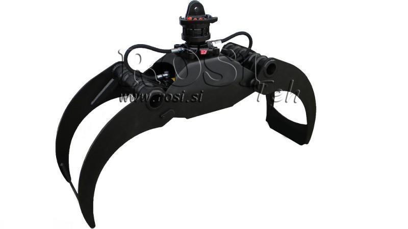 ŠUMARSKI ČELJUSTI LG2500 kg - 1500 mm ROTATOR 4500/2500 KG S FLANŠOM