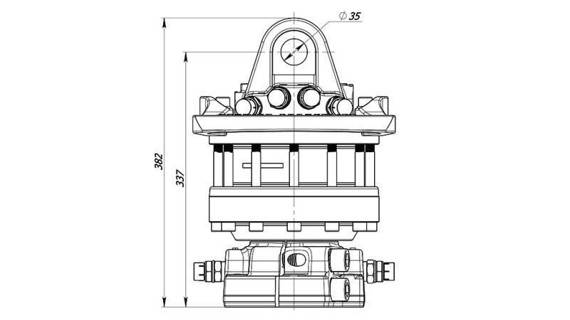 HYDRAULIKROTATOR 10000/5000 kg MIT FLANSCH