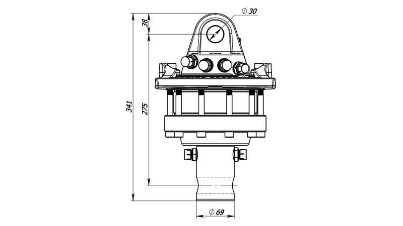 ROTATORE IDRAULICO 5500/3250 KG CON ASSE