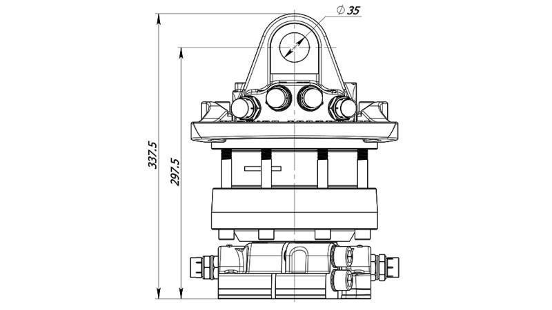 HIDRAVLIČNI ROTATOR 6000/3000 KG S PRIROBNICO
