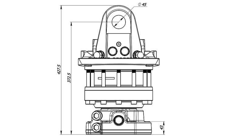 ROTATORE IDRAULICO 12000/6000 KG CON FLANGIA