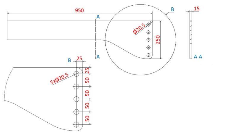 UNIVERSAL (950mm) FRONT HYDRAULIC LINKAGE TRACTOR CONSOLE 1500kg