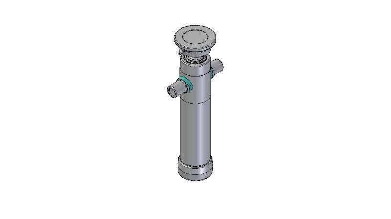 2022S -STANDARDOWY CYLINDER TELESKOPOWY/KULKA 2 ETAPY SKOKU 595 ŚREDNICA 80
