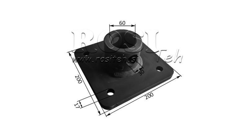 HYDRAULIC ROTATOR FLANGE FOR FORESTRY GRAPPLES 200x200mm