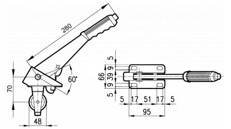 ZIEHEBEL L280 MIT SEILROLLE FI 48mm