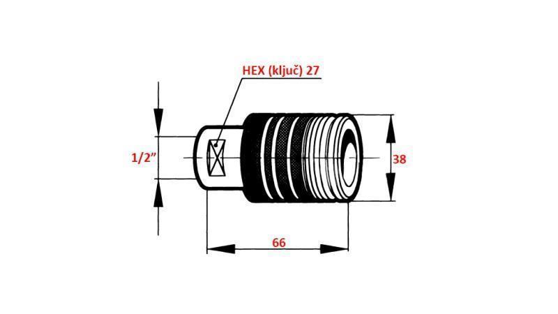 SCHNELLKUPPLUNG TRAKTOR WEIBLICH DRUCK - ZIEHEN 1/2