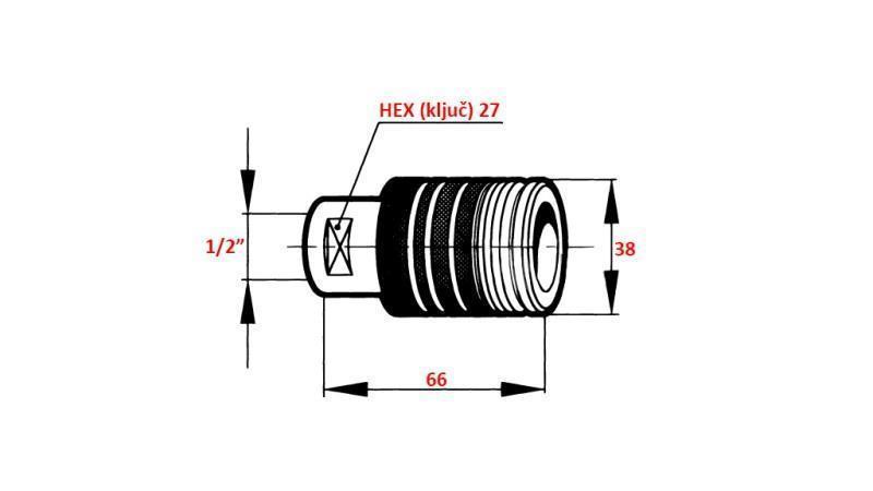 SCHNELL KUPPLUNG TRACTOR WEIBLICH PUSH - PULL 1/2