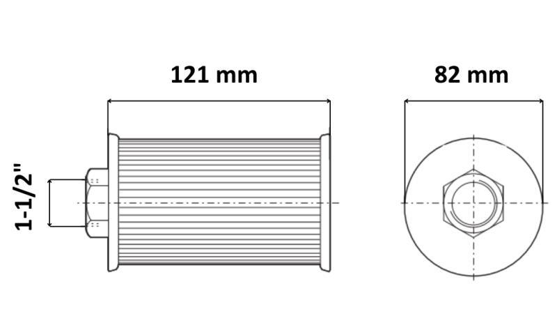 HIDRAULIČNI FILTER ZA USIS METAL 1 1/2 - 65 LIT