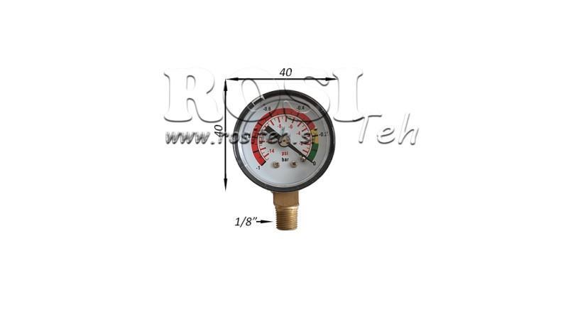 VACUUMMETER FOR HYDRAULIC FILTER -1 - 0 BAR - 1/8