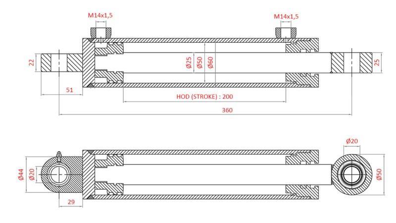 HYDRAULIKLENKUNG ZYLINDER FIAT-NEW HOLLAND OEM-5164023