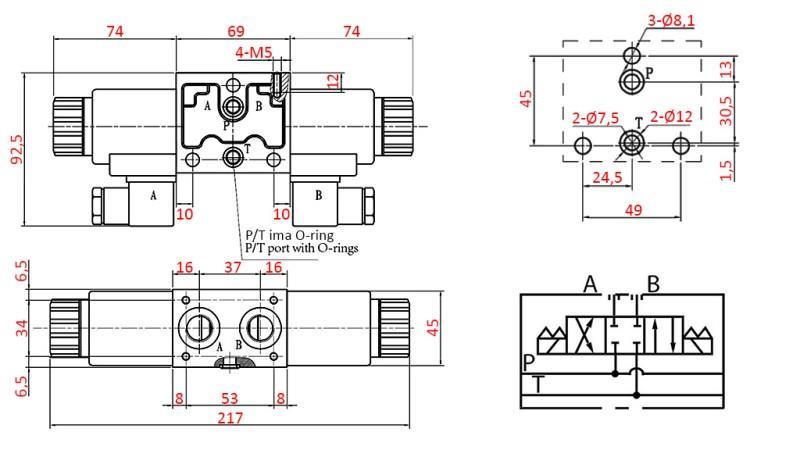 HYDRAULICKÝ ELEKTRO MAGNETICKÝ VENTIL YEAT-MONTÁŽNY 12V N1