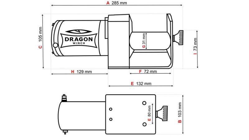 12 V ELEKTRISK WINCH DWM 2000 ST - 907 kg