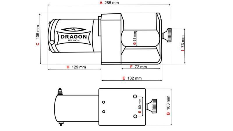 12 V ELECTRIC WINCH DWM 2000 ST - 907 kg