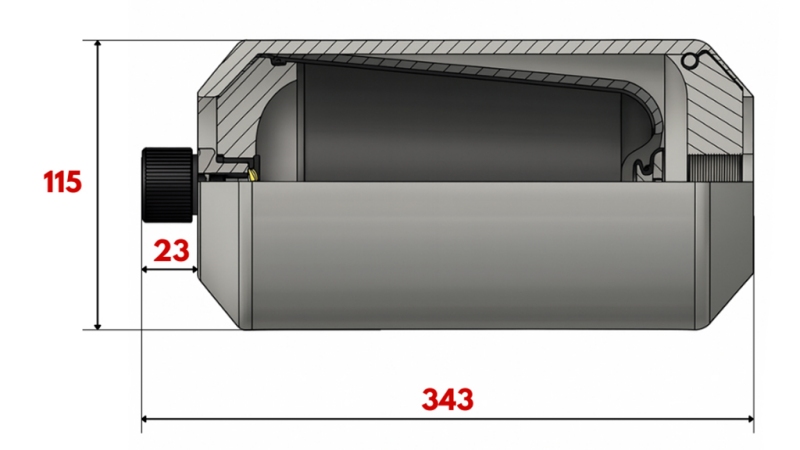 ACCUMULATORE IDRAULICO 2 LIT - M18x1,5