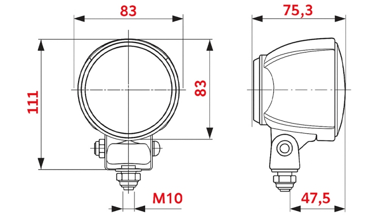 ΦΩΤΙΣΤΙΚΟ ΕΡΓΑΣΙΑΣ ΤΡΑΚΤΕΡ ΣΤΡΟΓΓΥΛΟ H3 HELLA HALOGEN