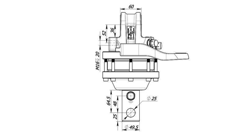 ROTATOR HYDRAULICZNY 3000/1500 KG Z OSIĄ