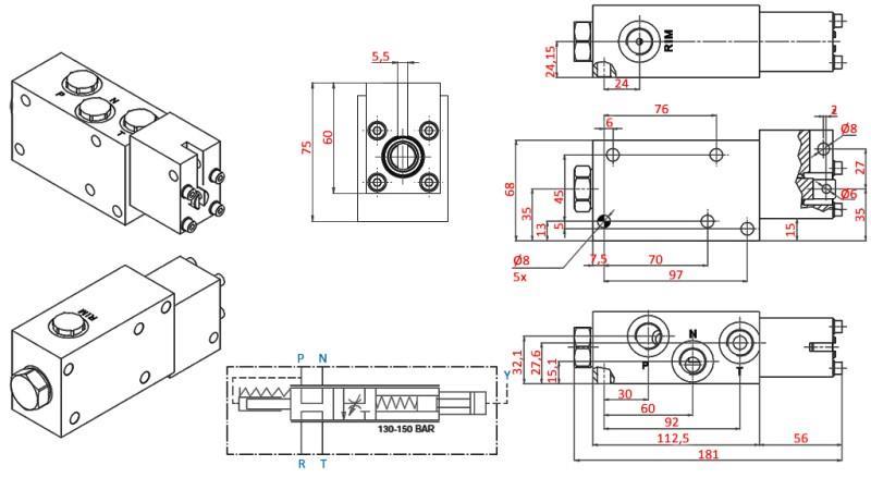 HYDRAULISCHER PROPORTIONALVENTIL FÜR TRAKTOR UND ANHÄNGER BREMSEN