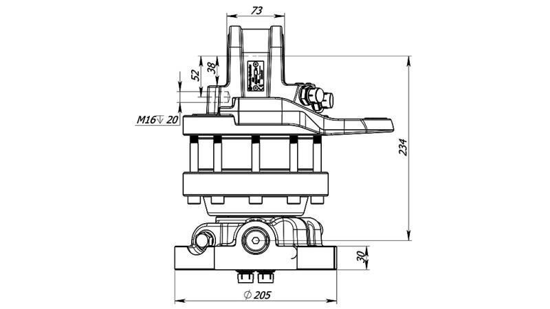 HYDRAULIC ROTATOR 5500/3250 KG WITH FLANGE