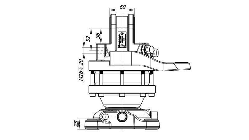 HIDRAULIČNI ROTATOR 3000/1500 KG SA PRIRUBNICOM