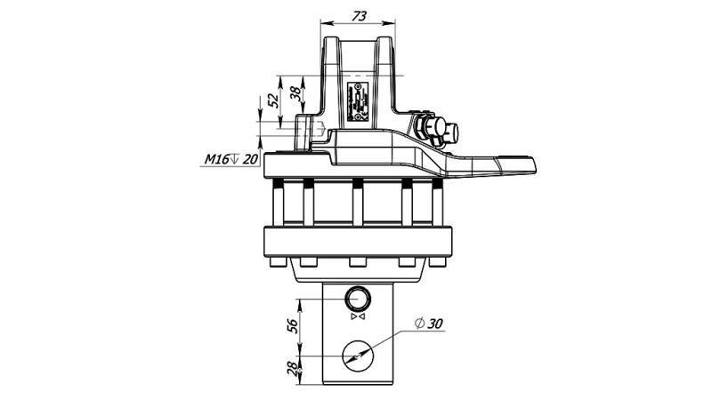 HYDRAULIKROTATOR 5500/3250 kg MIT WELLE