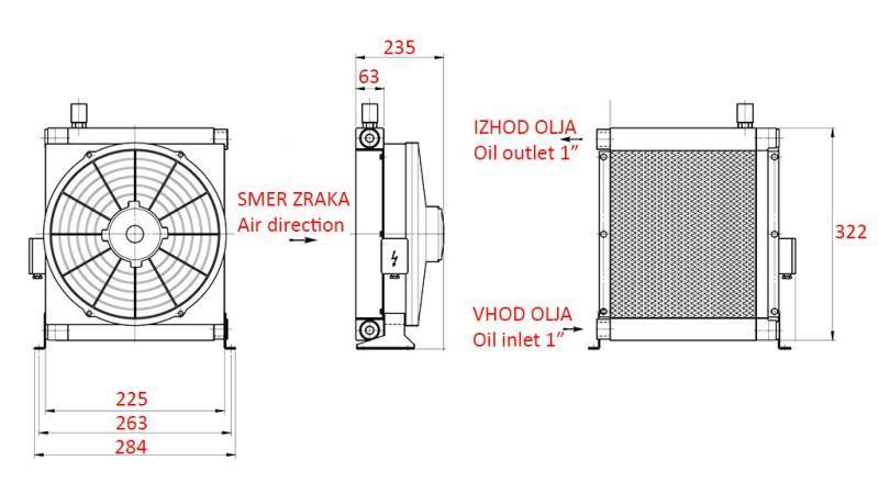 ECO RADIATORE DELL'OLIO DC 12V 30-100 LIT