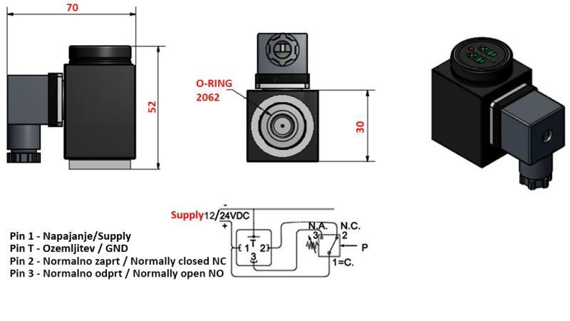 ELEKTRONICKÝ TLAKOVÝ SPÍNAČ X55 0-200 BAR (MAX.500BAR)