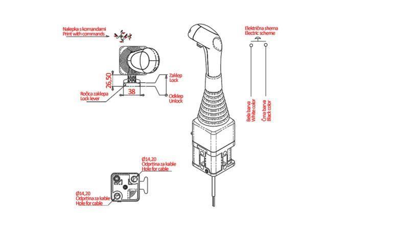 JOYSTICK NIMCO PRE LANOVOD GUĽKY - 1x TLAČIDLO