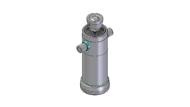 3057S -TELESCOPISK SYLINDER STANDARD/KULE 5 TRINN SLAG 830 DIAMETER 152