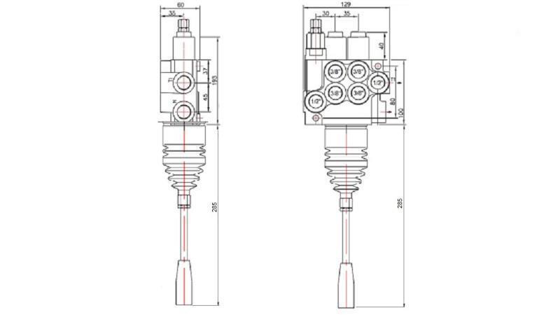 ZAWÓR HYD. 2xP40 JOYSTICK
