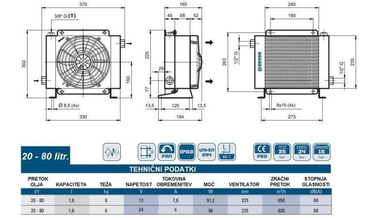 ΨΥΓΕΙΟ ΛΑΔΙΟΥ DC 24V HY01604 20-80 LIT