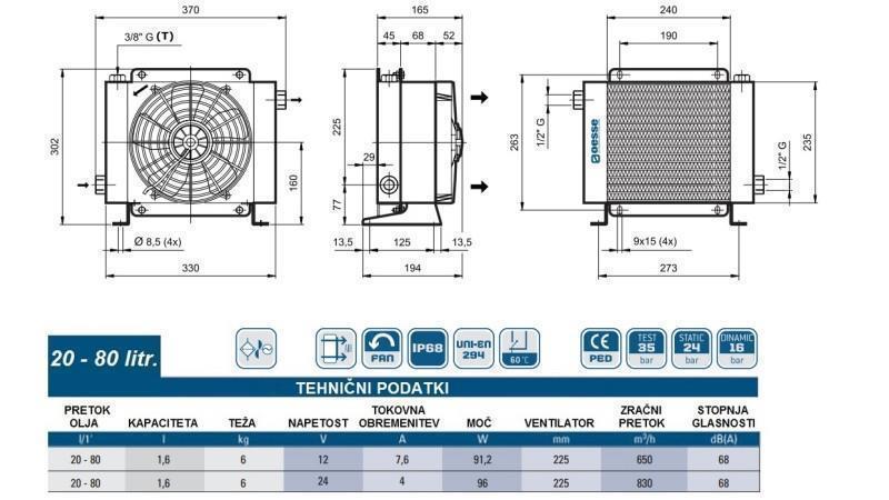 ÖLKÜHLER DC 24V HY01604 20-80 LIT