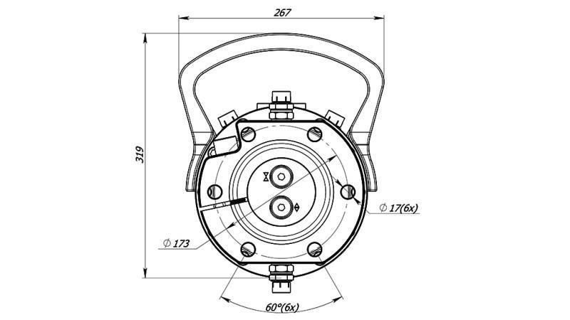 ROTATORE IDRAULICO 12000/6000 KG CON FLANGIA