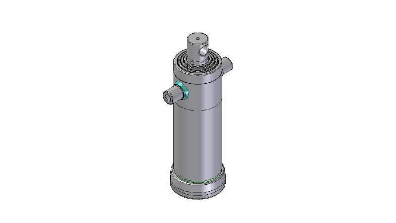 4043F -TELESKOPZYLINDER STANDARD/LOCH 4 STUFEN HUB 1500 FI 152