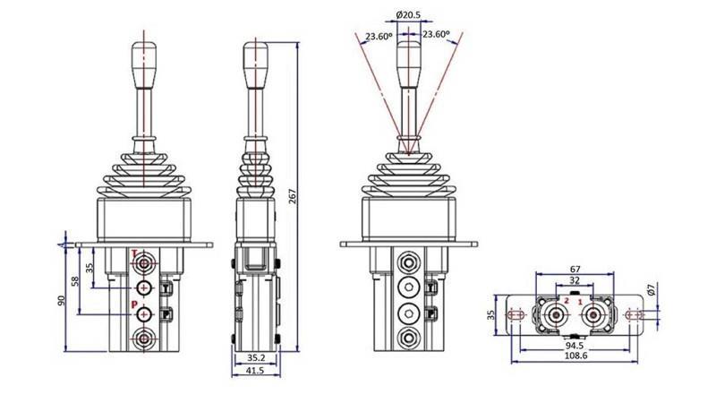 HIDRAULIKUS JOYSTICK ZÁR NÉLKÜL