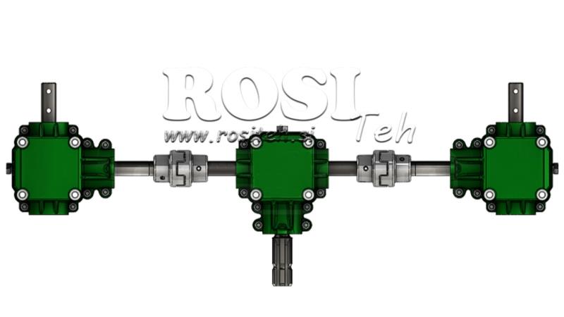 SET DE CUTII DE VITEZE 1:1.44 (27CP-20KW) PENTRU ÎNĂLBITOR L:800 FONTĂ CU SISTEM DE SIGURANȚĂ