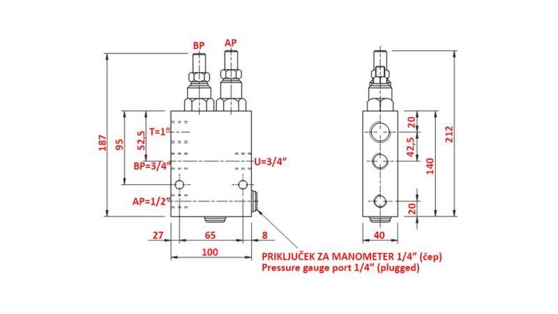 ZWEIGANG VENTIL HI-LO VABP G 3/4