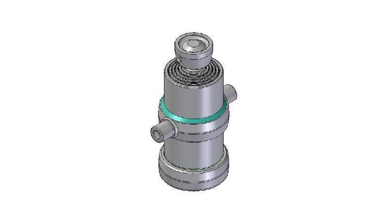 5000S - TELESCOPIC CYLINDER STANDARD/BALL 5 STAGES STROKE 1295 DIAMETER 170