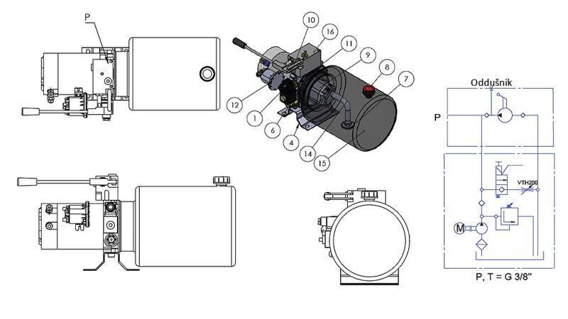 HAND PUMP FOR MINI HYDRAULIC POWER-PACK