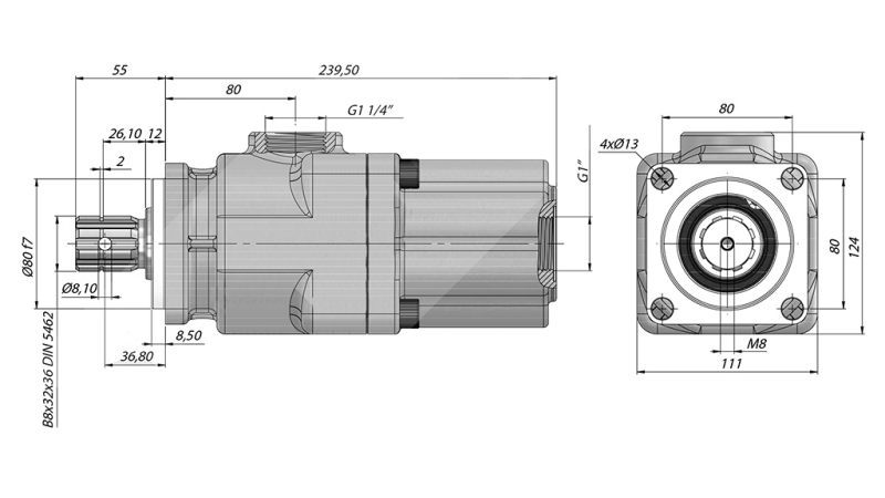 HÜDRAULILINE PISTONPUMP -42CC - 350 BAR