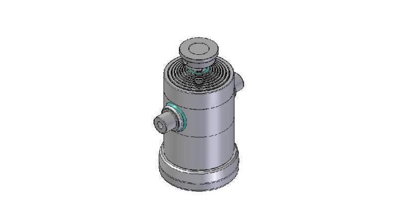 8033S -TELESCOPIC ZYLINDER STANDARD/KUGEL 8 STUFEN HUB 2540 DURCHMESSER 270
