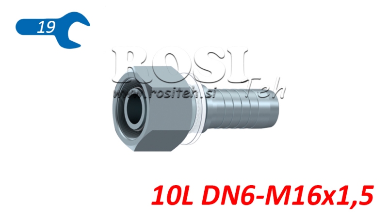 HYDRAULIC FITTING DKOL 10 L FEMALE DN6-M16X1.5