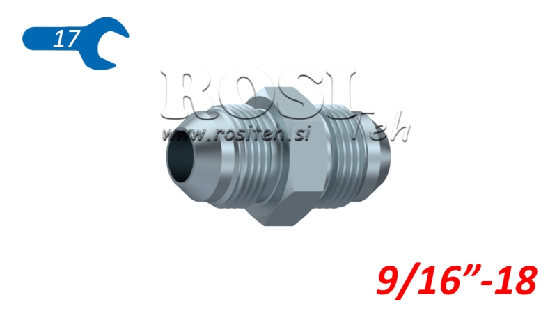 HIDRAULIKUS KÉTCSAVAROS CSATLAKOZÓ JIC74° 9/16”-18 9/16”-18
