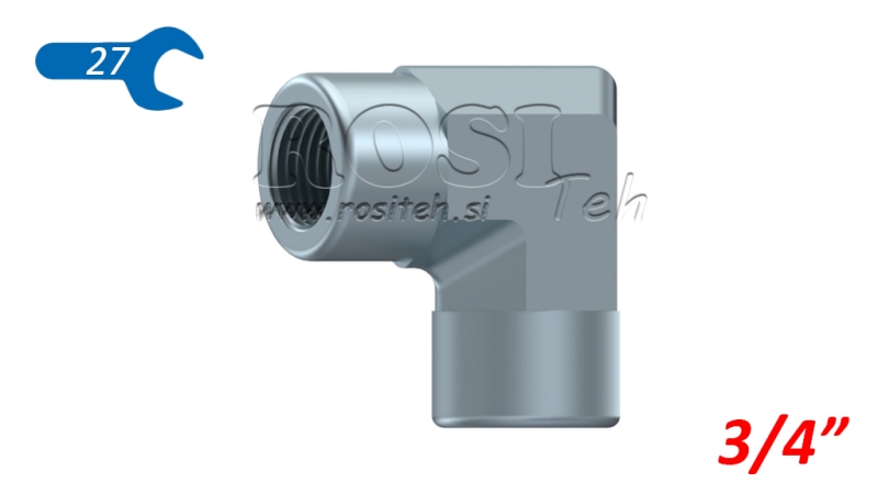 HYDRAULIK KNIE 90°BSP KURZ WEIBLICH-WEIBLICH 3/4