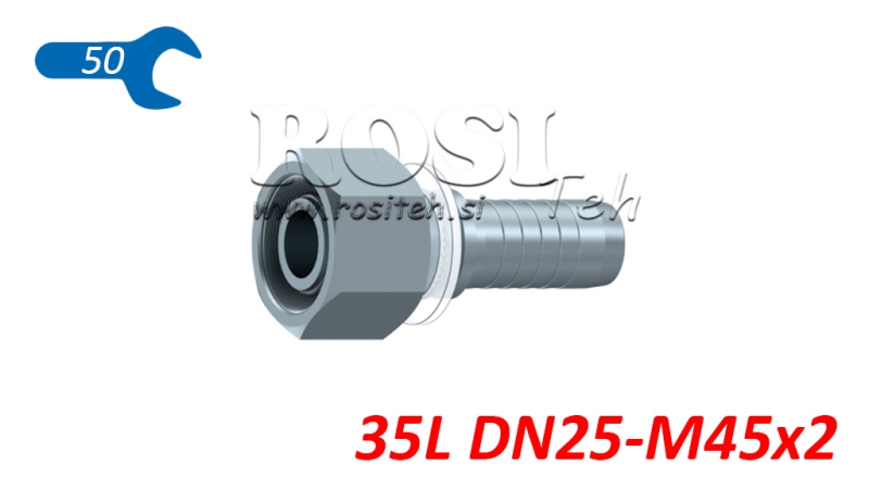 HIDRAVLIČNI PRIKLJUČEK DKOL 35 L ŽENSKI DN25-M45x2